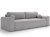 Szara sofa do salonu tkanina baranek funkcja DL AURA