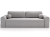 Szara sofa do salonu tkanina baranek funkcja DL AURA