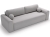 Szara sofa do salonu tkanina baranek funkcja DL AURA