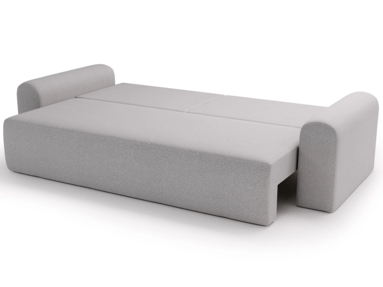Szara sofa do salonu tkanina baranek funkcja DL AURA