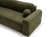 Oliwkowa sofa do salonu tkanina welur AURA