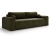 Oliwkowa sofa do salonu tkanina welur AURA