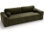 Oliwkowa sofa do salonu tkanina welur AURA