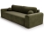 Oliwkowa sofa do salonu tkanina welur AURA