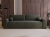 Oliwkowa sofa do salonu tkanina welur AURA