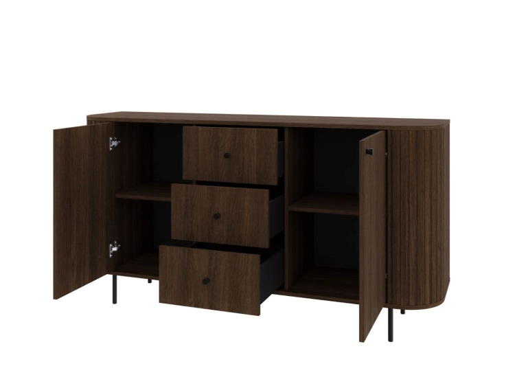Elegancka komoda z trzema szufladami do salonu ZANTO DĄB DUNIN