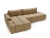 Sofa narożna do salonu z przeszyciami beż boucle FRANCO