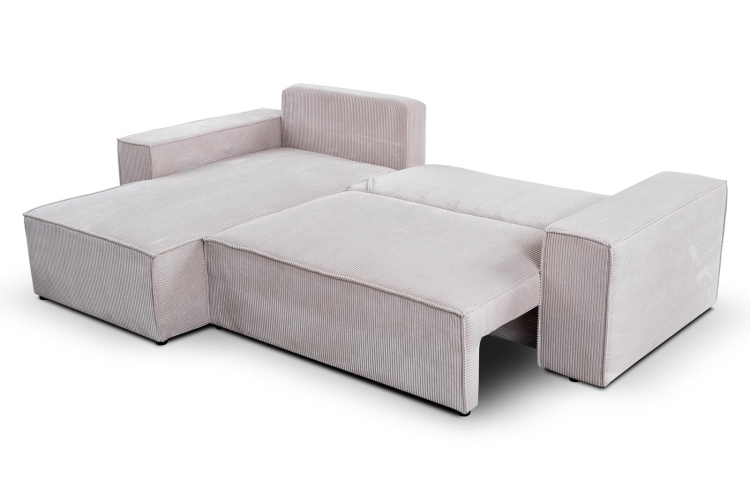 Narożnik w wersji L różowy sztruks MALO