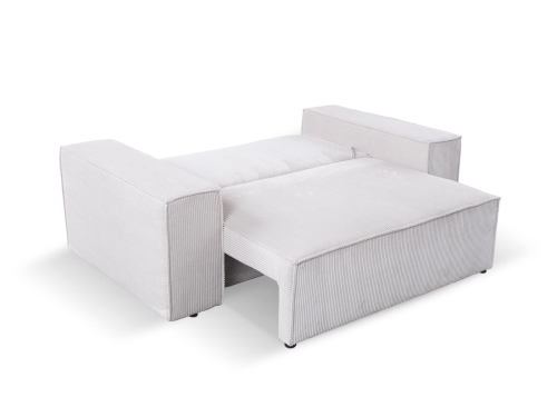 Mała sofa do salonu rozkładana MALO POMARAŃCZOWY