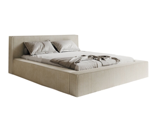 Modne łóżko tapicerowane do sypialni sztruks TULIO 140x200 cm