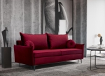 Czerwona sofa do salonu rozkładana LEO