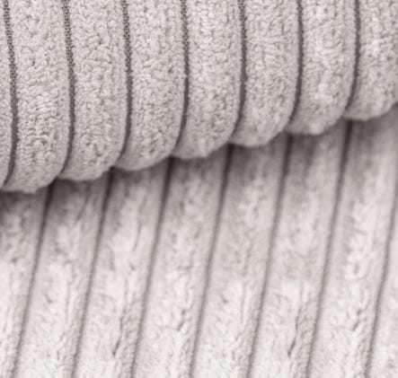 Sofa kremowa sztruksowa do salonu z funkcją spania SANTO