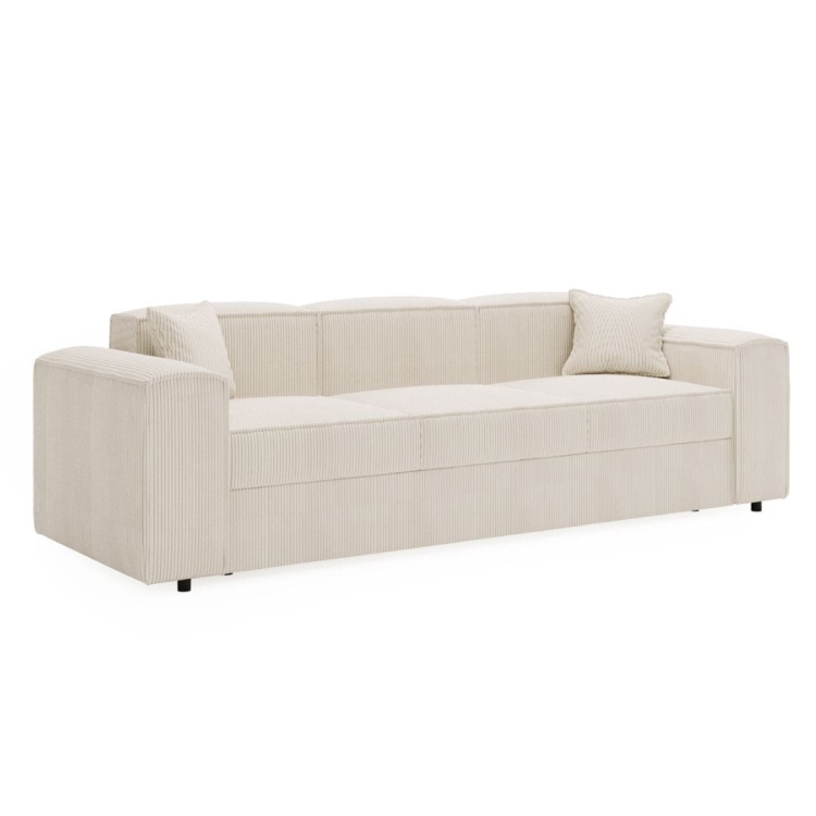Różowa sofa do salonu velvet SANTO rozkładana