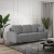 Wygodna szara welurowa sofa do salonu BELLA
