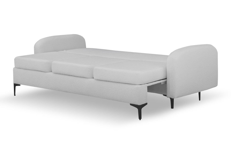 Sofa wygodna do małego salonu BELLA GRAFIT WELUR