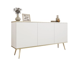  Komoda w stylu glamour do sypialni POLO BIAŁY+ZŁOTY