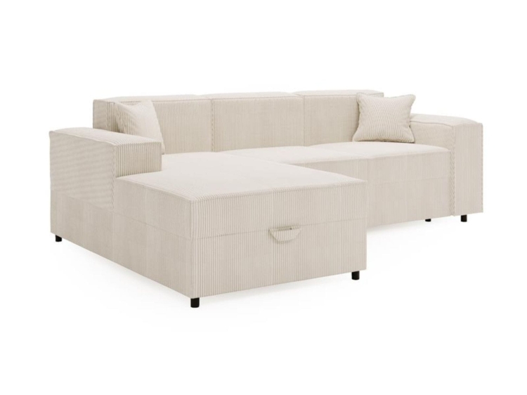 Wygodna sofa narożna z funkcją spania SANTO SZARY