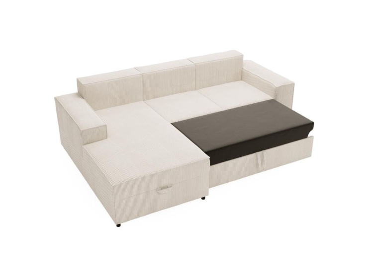Wygodna sofa narożna z funkcją spania SANTO SZARY