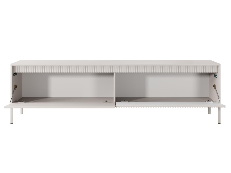 Ryflowany stolik pod telewizor GAVINS BEŻ