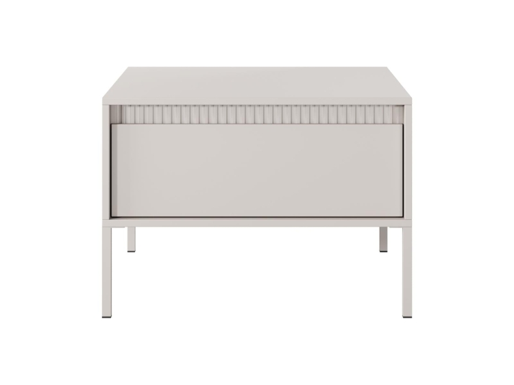 Modny stolik kawowy z szufladą BEŻ GAVINS