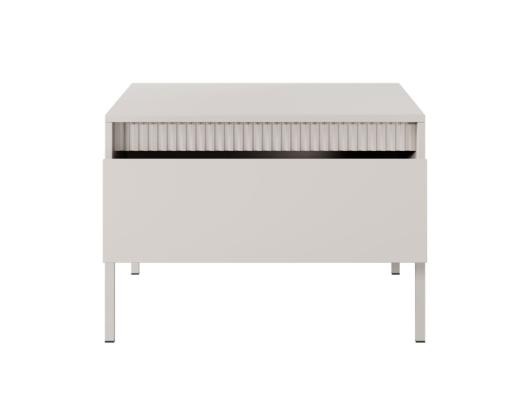 Modny stolik kawowy z szufladą BEŻ GAVINS