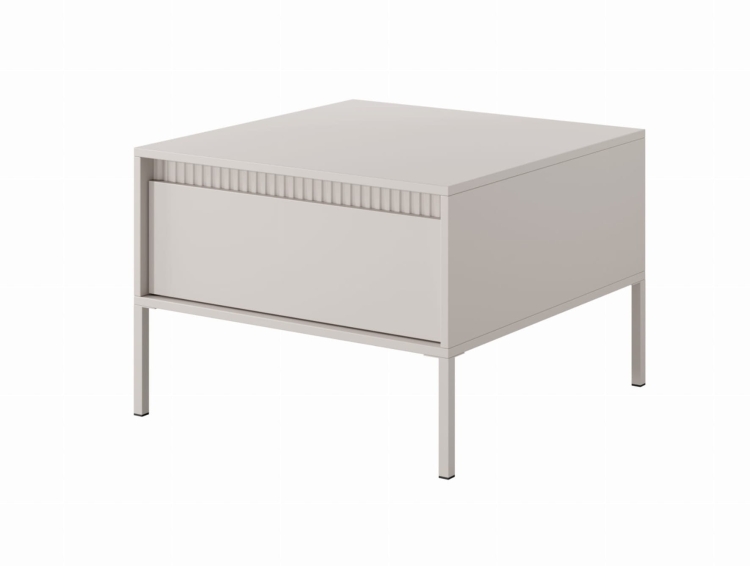 Modny stolik kawowy z szufladą BEŻ GAVINS