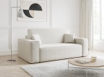 Mała sofa kremowa z funkcją spania do małego pokoju CARLS 