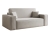 Beżowa sofa do małego pokoju rozkładana CARLS