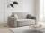 Beżowa sofa do małego pokoju rozkładana CARLS
