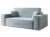 Szara sofa dwuosobowa 175 cm szeroka CARLS