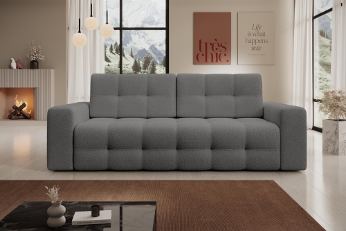 Sofka do salonu trzyosobowa rozkładana LUI GRAFIT