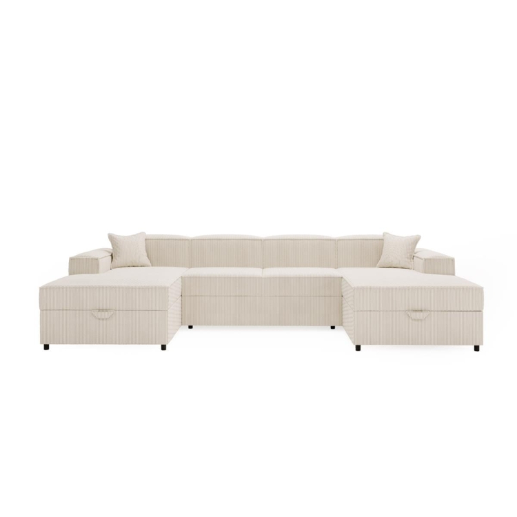 Beżowy narożnik w kształcie litery U SANTO