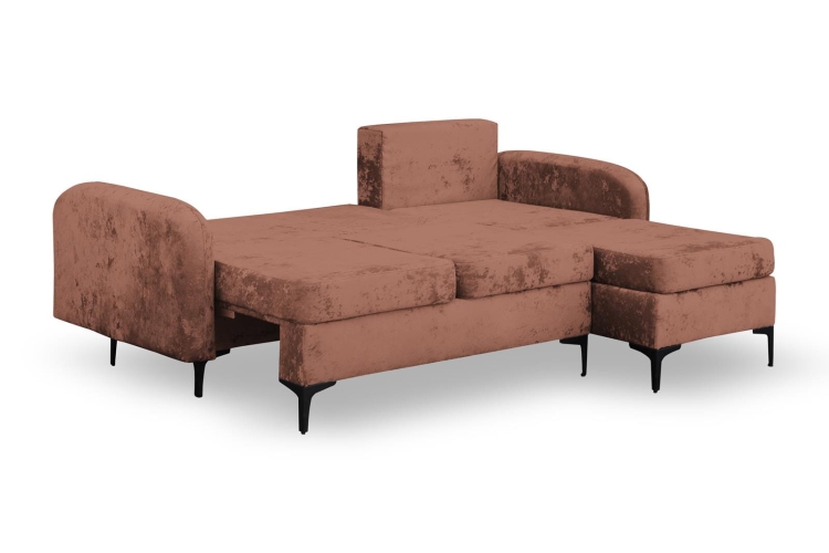 Beżowy narożnik do salonu z funkcją spania BELLA