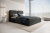 Modne grafitowe łóżko młodzieżowe LUIS 140x200