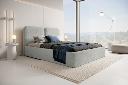 Łóżko chmurka do pokoju młodzieżowego SZARE LUIS 140x200