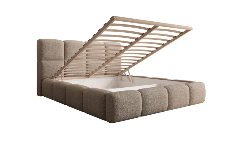 Łóżko chmurka beżowe do sypialni 140x200