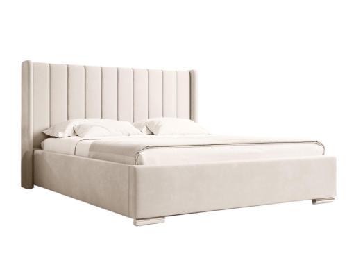 Nowoczesne łóżko kremowe do sypialni PALMS KREM