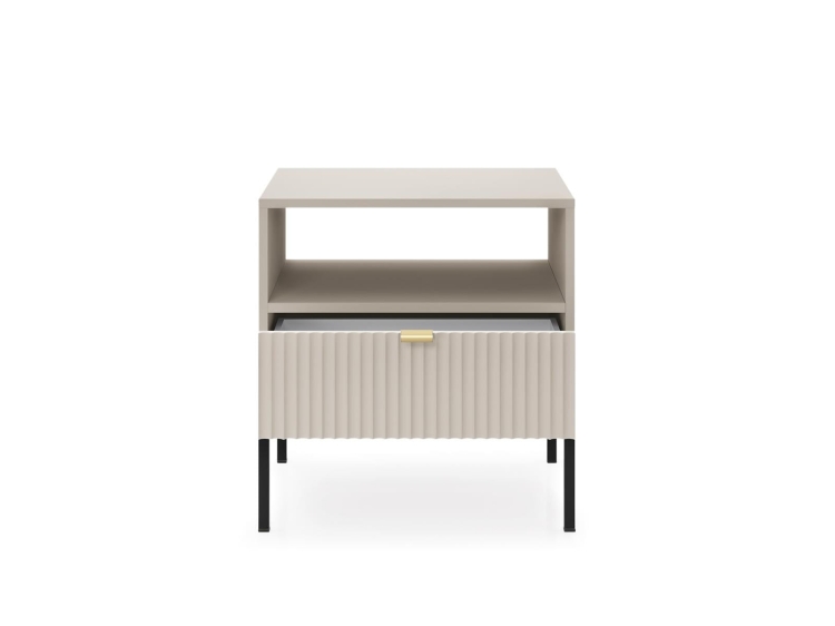 Szafka nocna kaszmirowa NANCY ZŁOTE NOGI