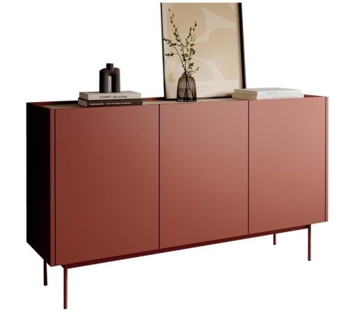 Czerwona komoda do salonu w stylu retro ZOTI