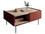 Czerwony stolik kawowy z szufladą ZOTI