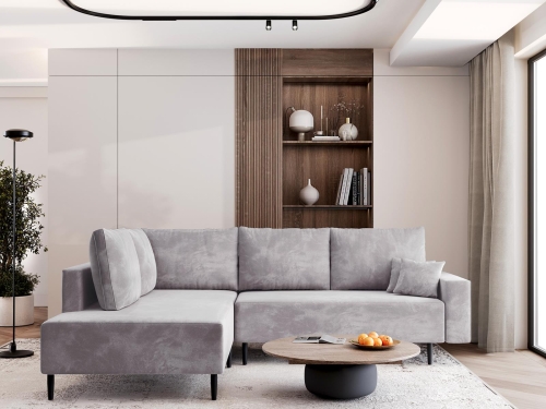 lvNarożnik do salonu L rozkładany wysokie nóżki BLAIR