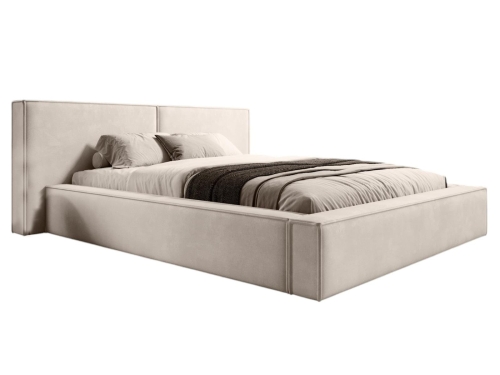 Beżowe łóżko do nowoczesnej sypialni HEVE
