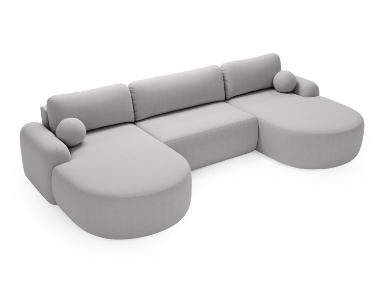 Narożnik duży do salonu U boucle OLIO DL SZARY