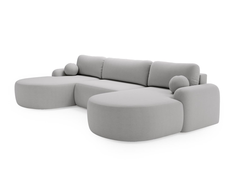 Narożnik duży do salonu U boucle OLIO DL SZARY