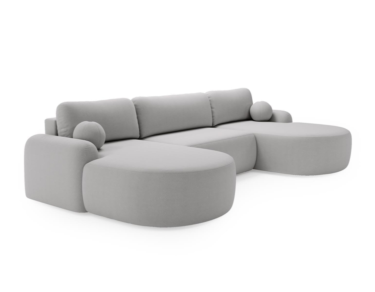 Narożnik duży do salonu U boucle OLIO DL SZARY