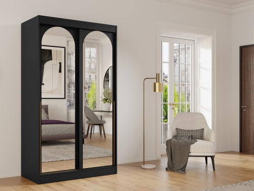 Nowoczesna szafa do sypialni z lustrzanymi drzwiami INOVS