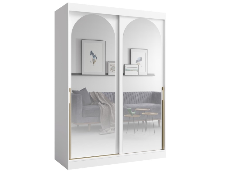 Szafa przesuwana z lustrem biała INOVS