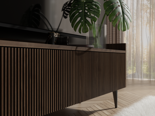 RTV 3K zblizenie PK0007.pnNowoczesna szafka pod telewizor orzechowa TWINKL