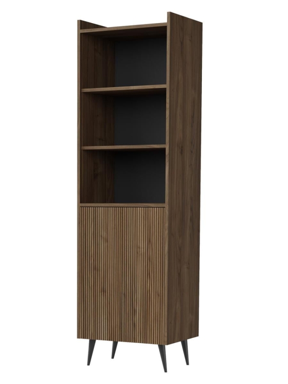 Orzechowy nowoczesny regał do jadalni TWINKL