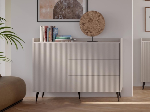 Designerska komoda z ryflowaniem kaszmir TWINKL